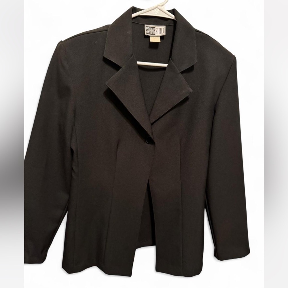 Spring Street Women's Elegant Black blazer Jacket - Picture 5 of 5